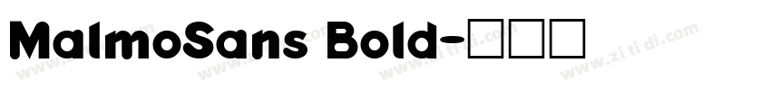 MalmoSans Bold字体转换